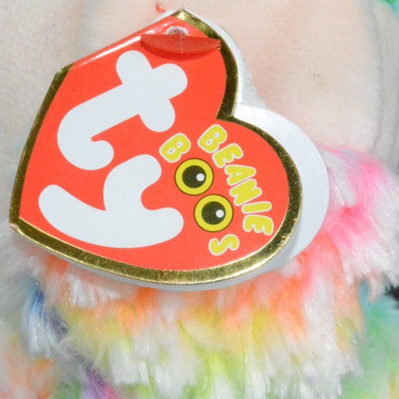 Ty Beanie Boos Rainbow Tie Dye Poodle Plush Toy 9" - Picture 4 of 11